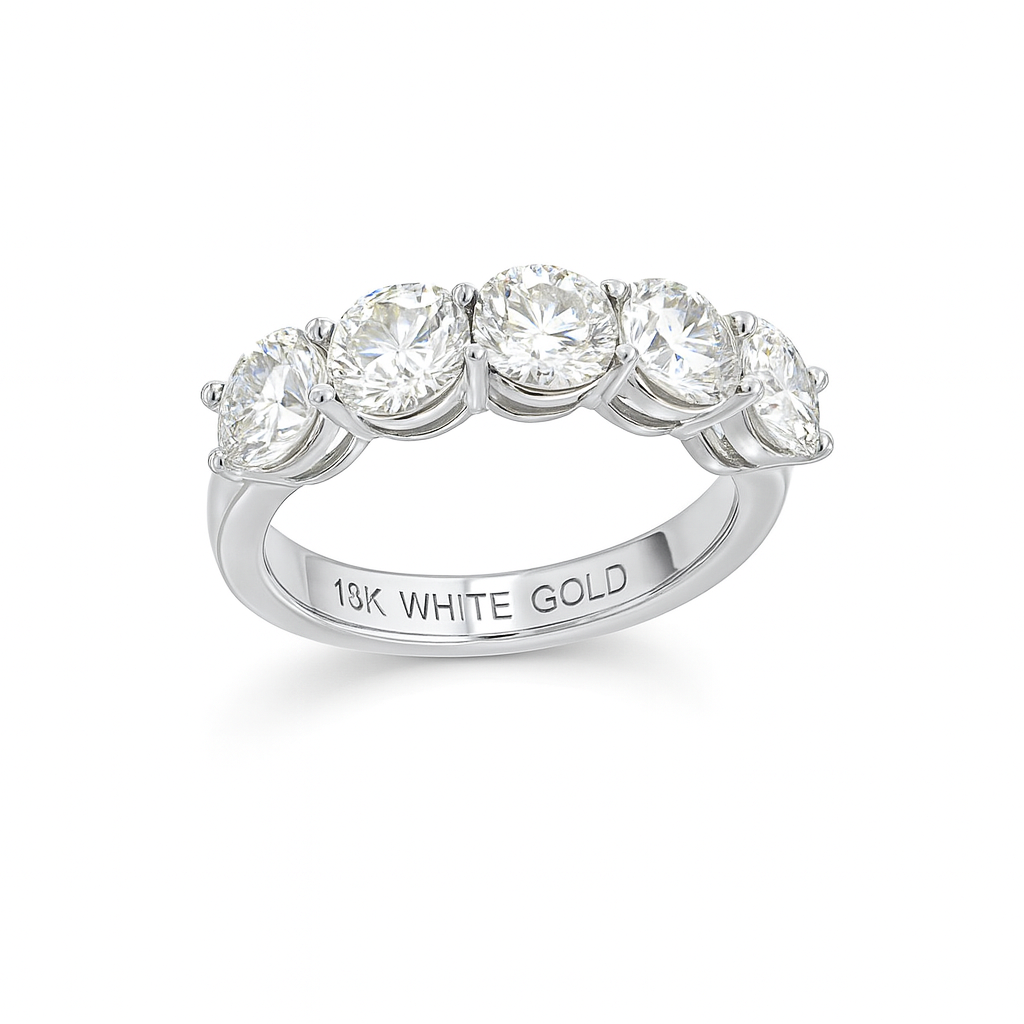 clarity row band | total 5.20ct natural | 18k white gold
