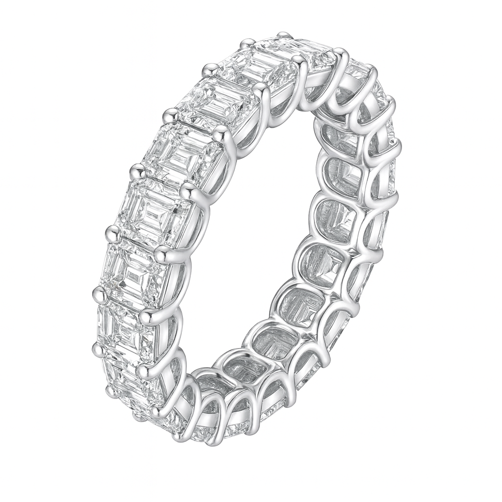 vassara emerald band | total 7.69ct natural | 19 diamonds