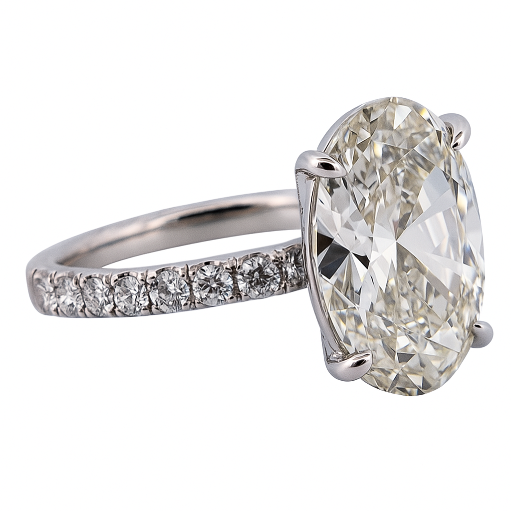 seraphine oval ring | 12.84ct natural | 18k white gold