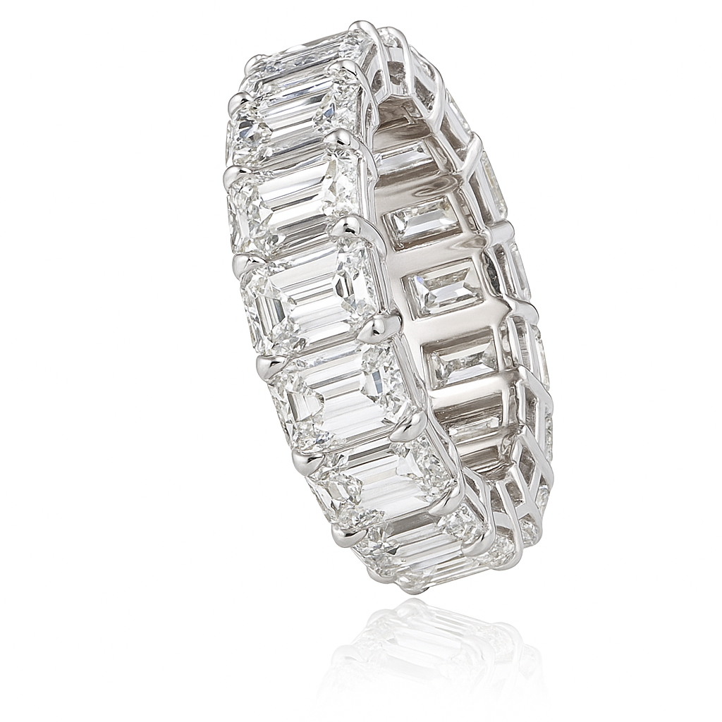 harmony emerald band | 12.10ct natural | 18k white gold