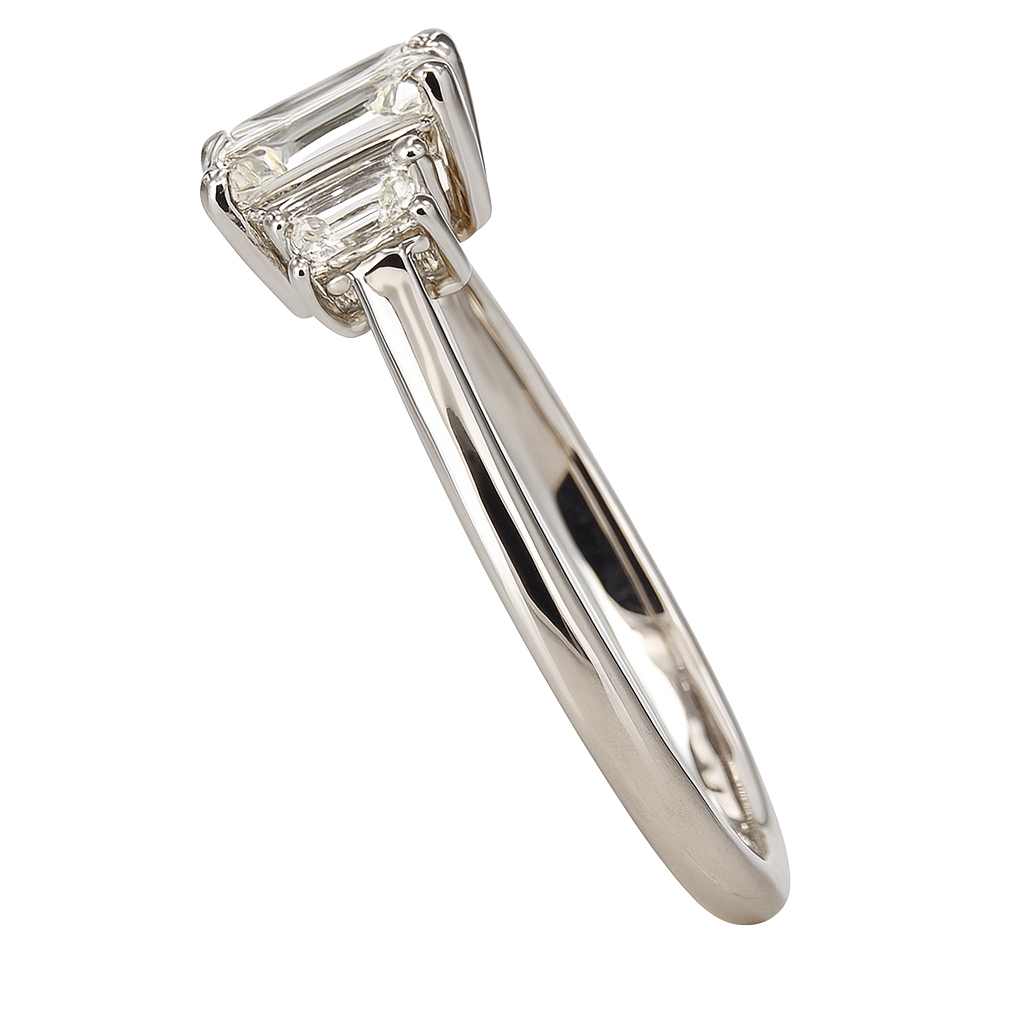 promise emerald ring |total 1.93 ct natural | 14k white gold