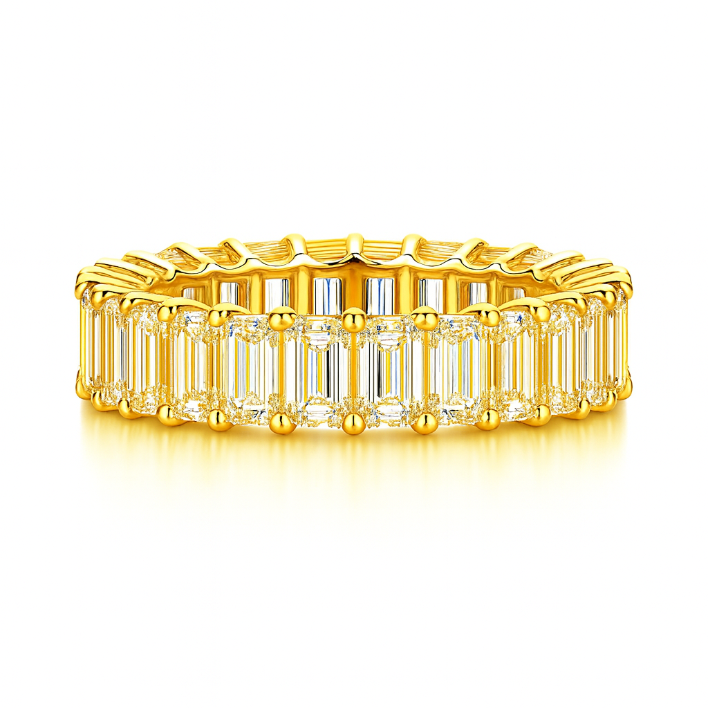 silvaris emerald band | total 6.67ct natural | 21 diamonds