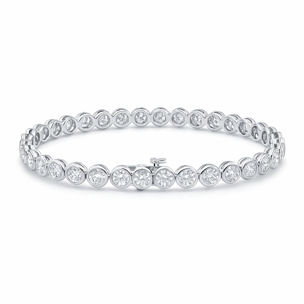 pure brilliance round bracelet | 9.22ct natural| 14k yellow gold