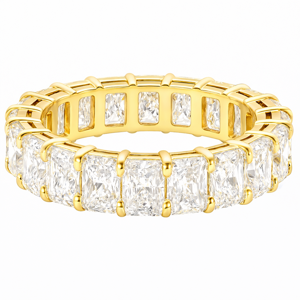 everglow radiant band | 6.22ct natural | 18k white gold