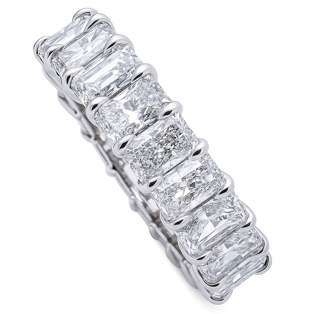 everglow radiant band | 6.22ct natural | 18k white gold