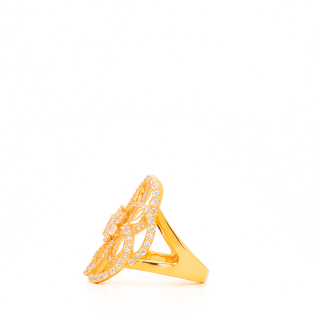golden bloom ring | total 2.11ct natural | 18k rose gold