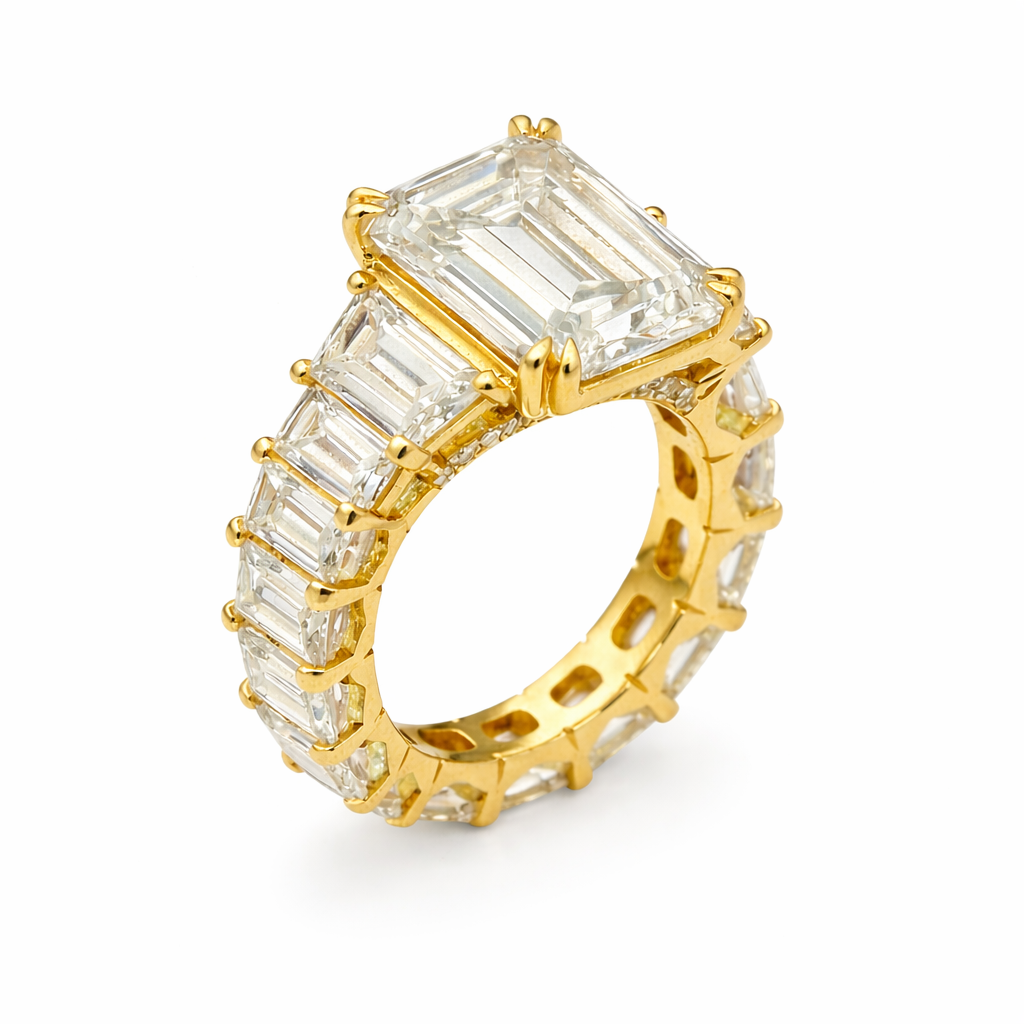 Emerald Cut Diamond Rings