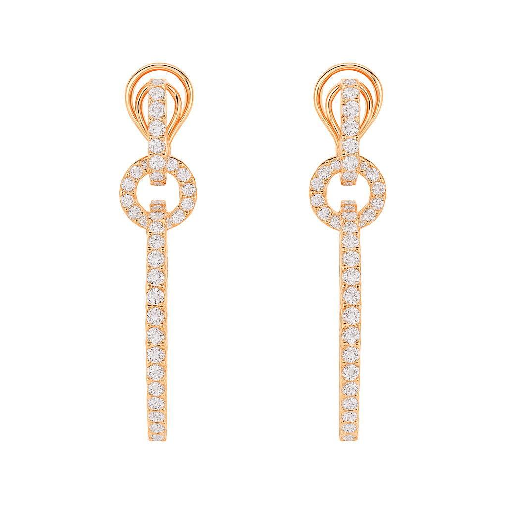 White gold lab-grown diamond earrings for women – FacetGems Premium Collection
