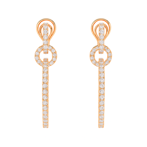 White gold lab-grown diamond earrings for women – FacetGems Premium Collection