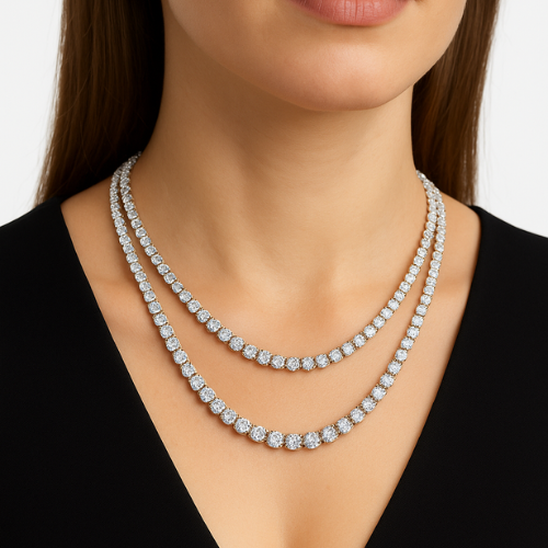 Lab Grown Diamond Tennis Necklace