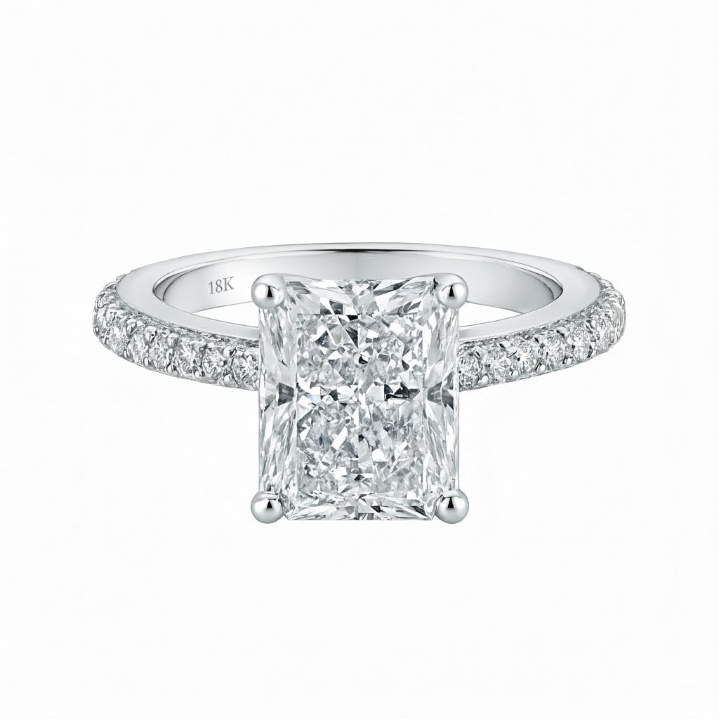 radiant cut lab grown diamond rings Los Angeles