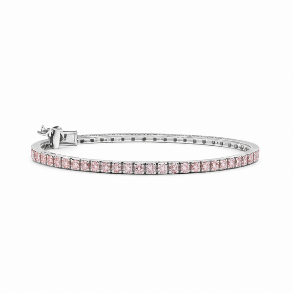 GLACIENNE | 1.55 Ct Round Diamond Tennis Bracelet in 14K White Gold