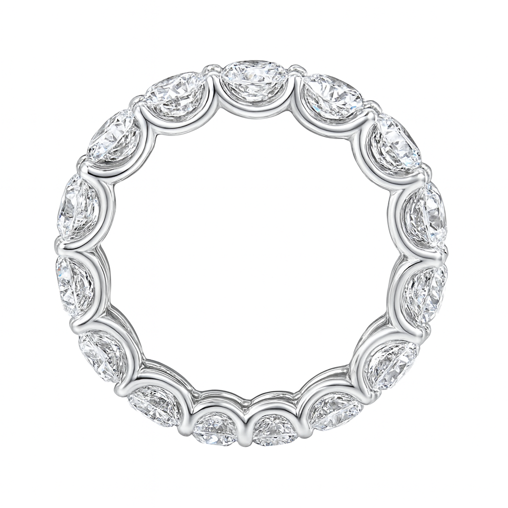 round natural band | total 8.40ct natural | 18k white gold