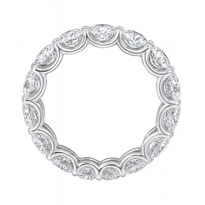 Round Natural Band | Total 8.40CT Natural | 18K White Gold