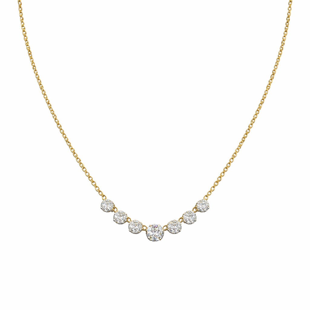 2.69 Cts Round Diamond Special Necklace in 14K Yellow Gold | Facets Gems