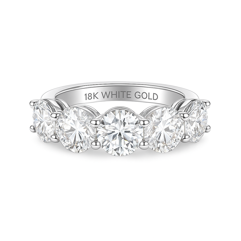clarity row band | total 5.20ct natural | 18k white gold