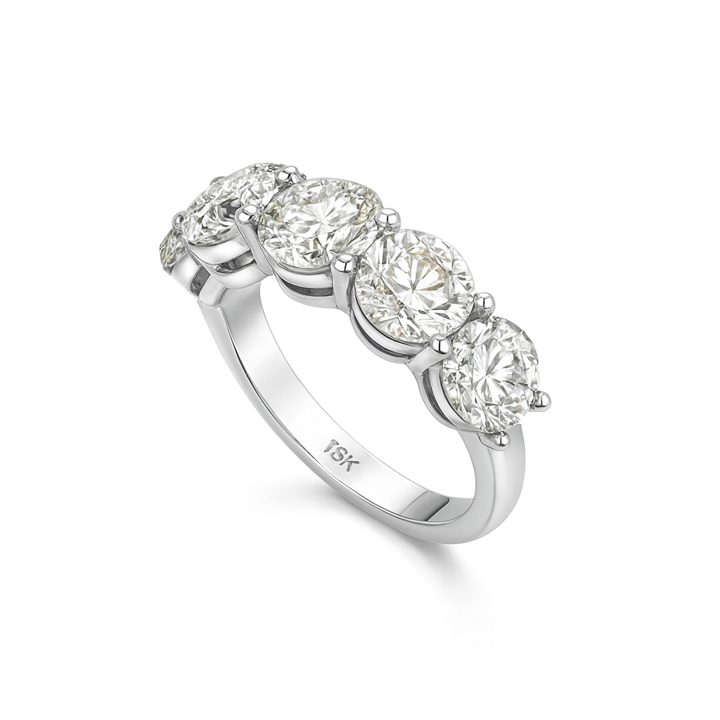 clarity row band | total 5.20ct natural | 18k white gold