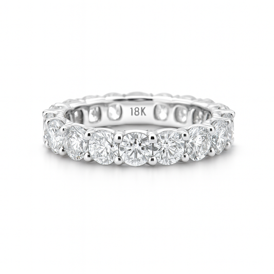 Opal Mirage Band | Total 7.0CT Natural | 18K White Gold