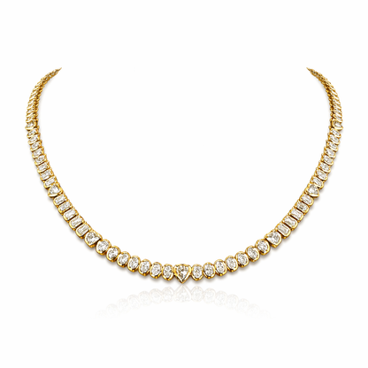 NEXUS | 8 Ct MixedShape Diamond Tennis Necklace in 14K Yellow - Lab Grown Diamond