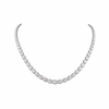 40.4 Cts 14K WHITE GOLD Oval Shape Tennis Necklace
