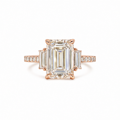 APEX | 3.38 ct Emerald Diamond Hidden Halo Ring in Platinum