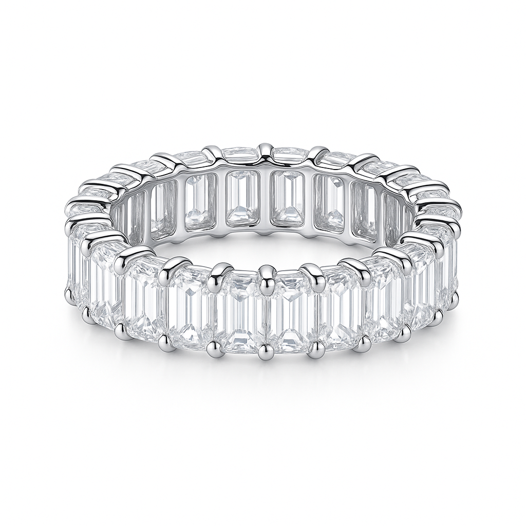 prism curve band | total 5.10ct natural | 18k white gold