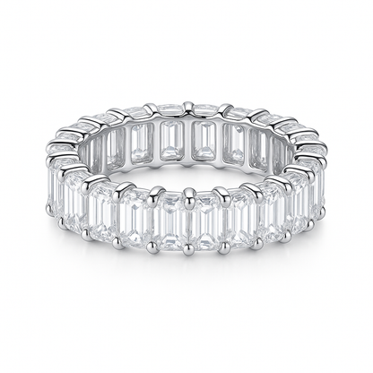 Prism Curve Band | Total 5.10CT Natural | 18K White Gold