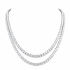 GRANDEUR | 41.25 Ct Round Diamond Tennis Necklace in 14K White - Lab Grown Diamond