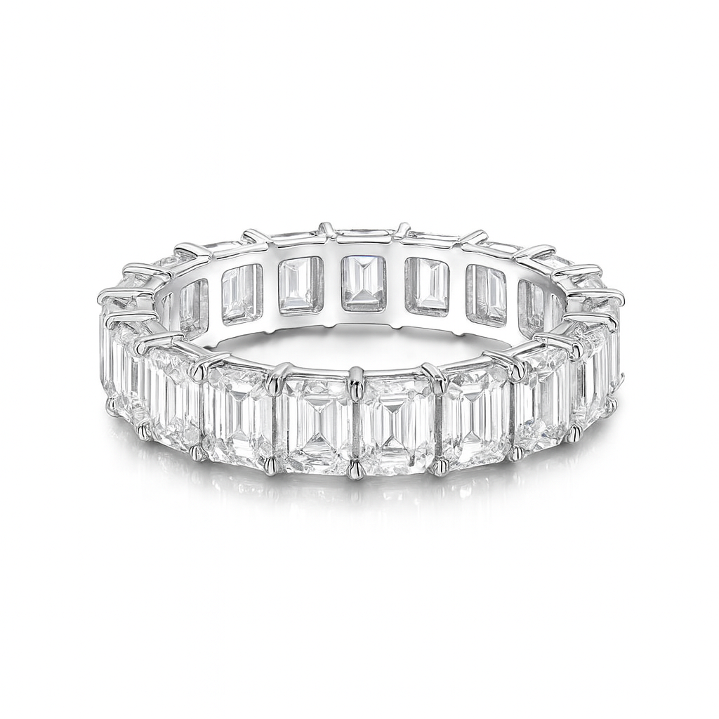 gleam arc band | total 6.02ct natural | 18k white gold