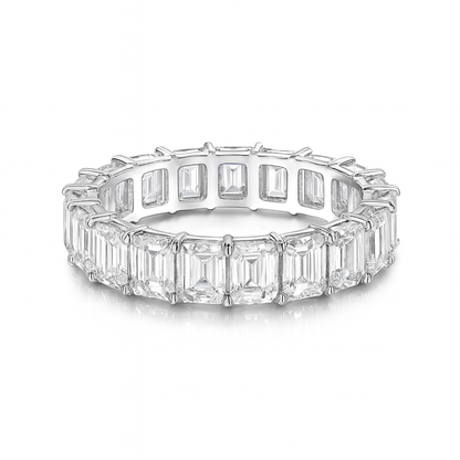 Gleam Arc Band | Total 6.02CT Natural | 18K White Gold