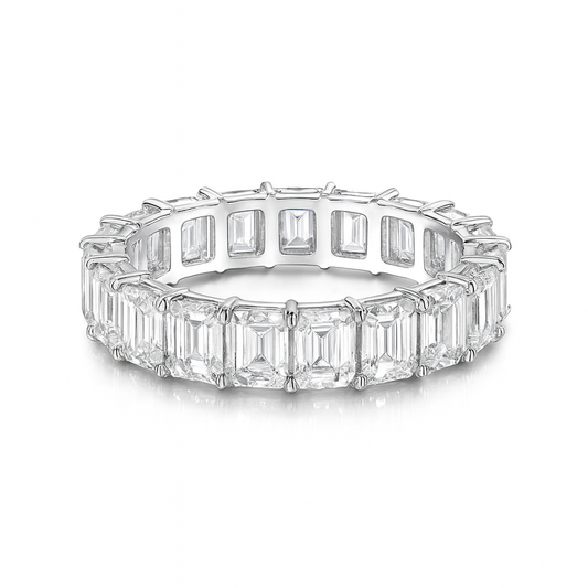 Gleam Arc Band | Total 6.02CT Natural | 18K White Gold