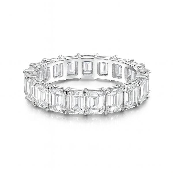 Gleam Arc Band | Total 6.02CT Natural | 18K White Gold
