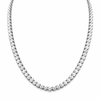 CZAR | 25.2 Ct Round Diamond Tennis Necklace in 14K White - Lab Grown Diamonds