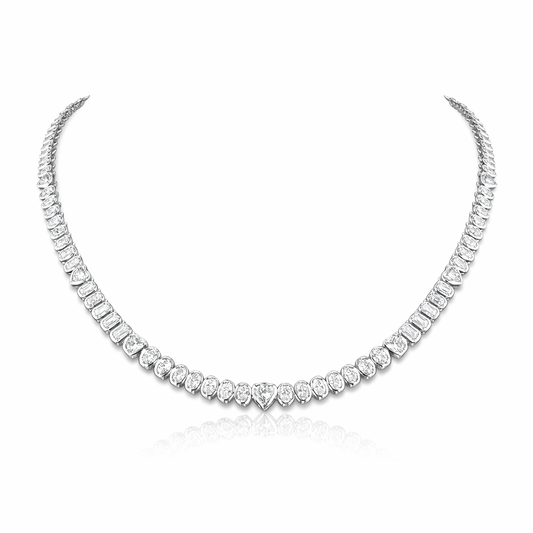 NEXUS | 8 Ct MixedShape Diamond Tennis Necklace in 14K Yellow - Lab Grown Diamond