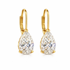 AETHEL | 3.11 Ct Pear Diamond Drop Earrings in 14K Yellow Gold - Lab Grown Diamond