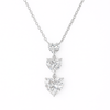 ALIRA | 3.01 Ct Heart Cascading Solitaire Diamond Pendant in 14K White Gold - Lab Grown