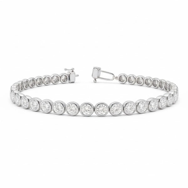 ALISTAIR | 9.19 Ct Round Diamond Tennis Bracelet in 14K White Gold