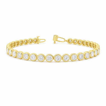 ALISTAIR | 9.19 Ct Round Diamond Tennis Bracelet in 14K Yellow Gold