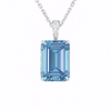 ALOUETTE | 3.4 Ct Emerald Solitarie Diamond Pendant in 14K White Gold - Lab Grown