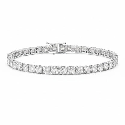 APOLLO | 8.57 Ct Round Diamond Tennis Bracelet in 14K White Gold