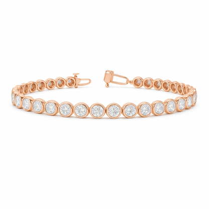 ARCTIC | 6.76 Ct Round Diamond Tennis Bracelet in 14K White - Lab Grown Diamond