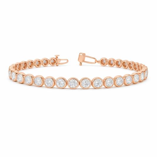 ARCTIC | 6.76 Ct Round Diamond Tennis Bracelet in 14K White - Lab Grown Diamond