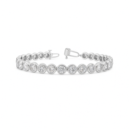 ARCTIC | 6.76 Ct Round Diamond Tennis Bracelet in 14K White - Lab Grown Diamond