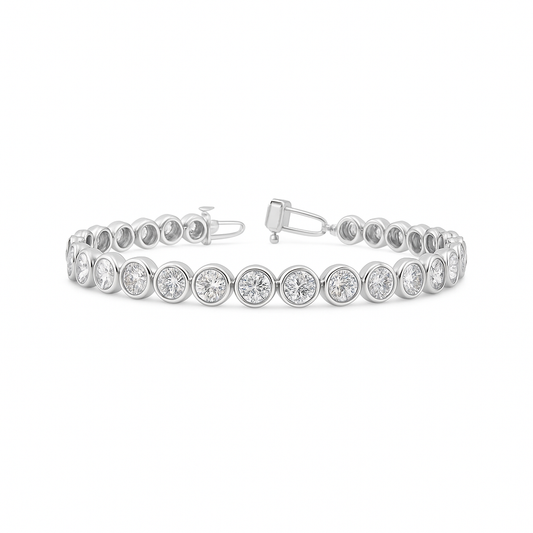ARCTIC | 6.76 Ct Round Diamond Tennis Bracelet in 14K White - Lab Grown Diamond