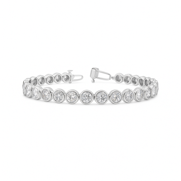 ARCTIC | 6.76 Ct Round Diamond Tennis Bracelet in 14K White - Lab Grown Diamond