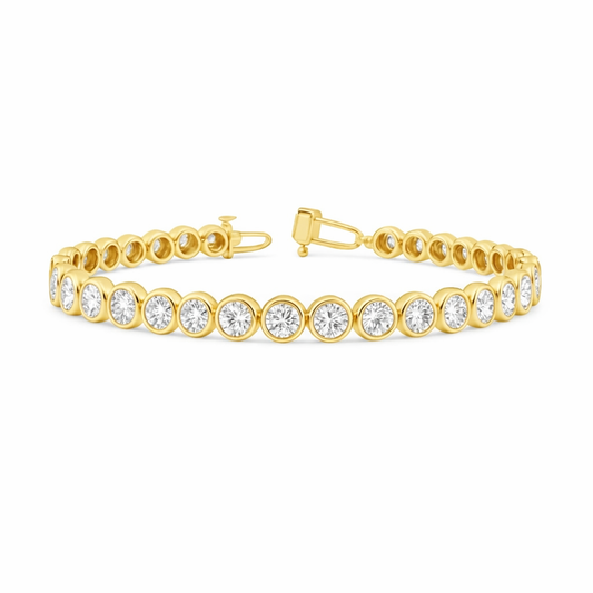 ARCTIC | 6.76 Ct Round Diamond Tennis Bracelet in 14K White - Lab Grown Diamond