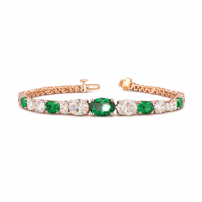 ARIEL | 5.92 Ct Oval Diamond Riviera Bracelet in 14K Rose  Gold
