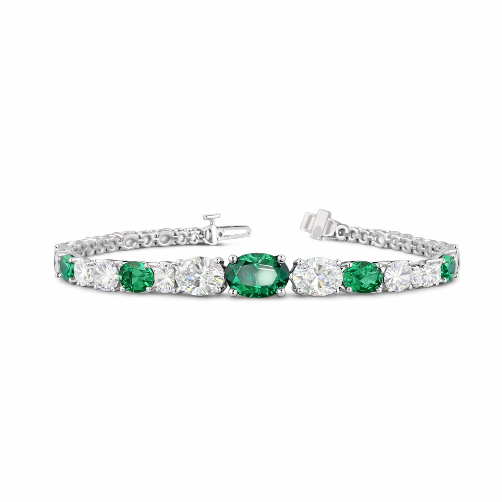 ariel | 5.92 ct oval diamond riviera bracelet in 14k white gold