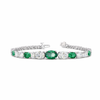 ARIEL | 5.92 Ct Oval Diamond Riviera Bracelet in 14K White Gold