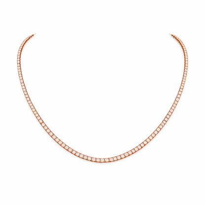 AURORA | 5.52 Ct Round Necklace in 14K Rose Gold